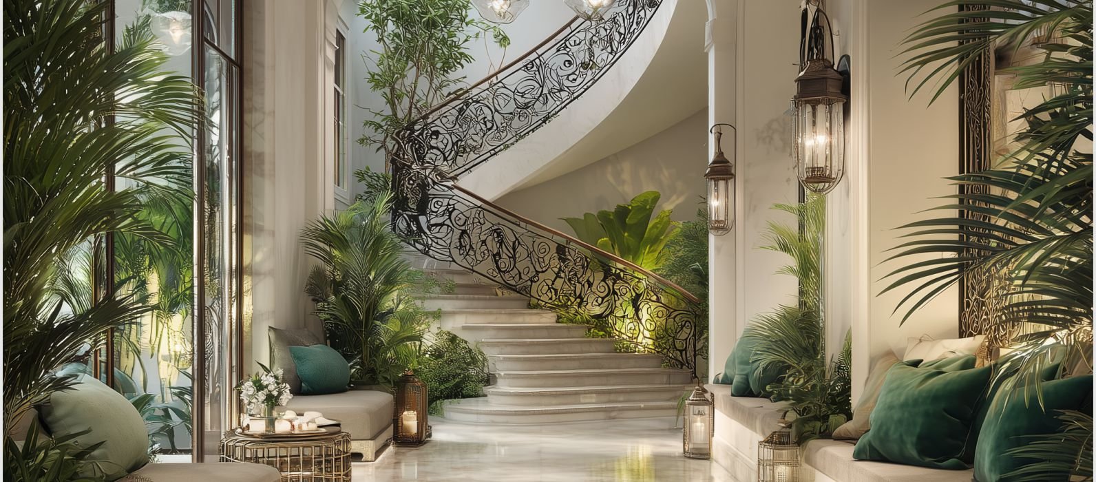 Architect-designed living room interior in a Delhi penthouse